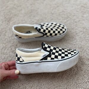 Vans Checkerboard Slip-On platforms